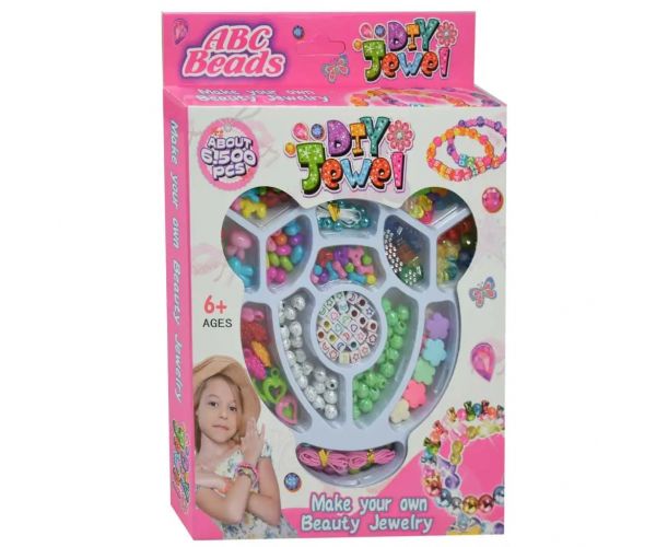 DIY Jewel: Set de mărgele bijuterii ABC cu mărgele colorate și litere
