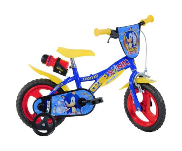 Sonic albastru-galben bicicletă mărimea 12