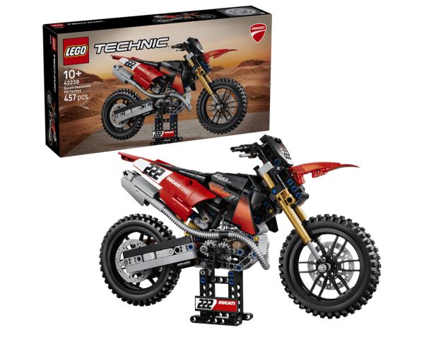 LEGO® Technic: Ducati Desmo450 MX Factory motocicletă (42238)