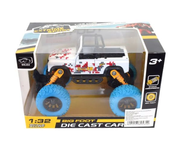 Off-Road mașină jeep albă 1/32