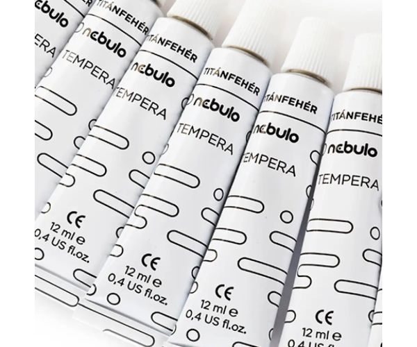 Nebulo: Tempera tub alb titan 12ml 1 bucată