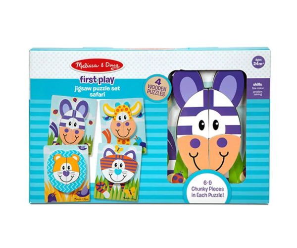 Safari puzzle uriaș din lemn - Melissa & Doug