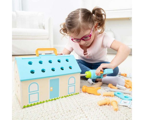 Melissa&Doug: Construiți o casă set de joc de 56 de piese - Spin Master