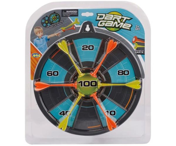 Tablă darts cu două fețe și cu săgeți ventuză