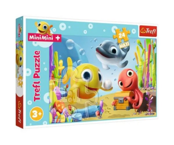 Pești veseli 24 bucăți maxi puzzle - Trefl