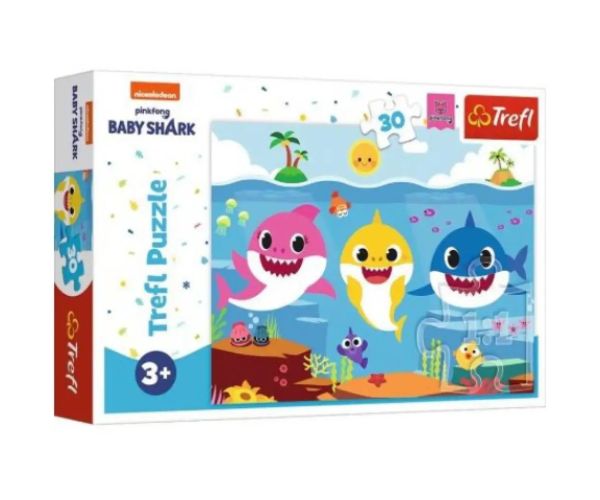 Baby Shark: Lumea de sub apă 30 bucăți puzzle - Trefl