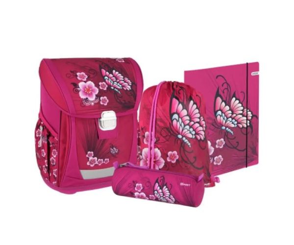 Spirit: Fluture cu flori 4 bucăți Cool ergonomic set rucsac pentru școală