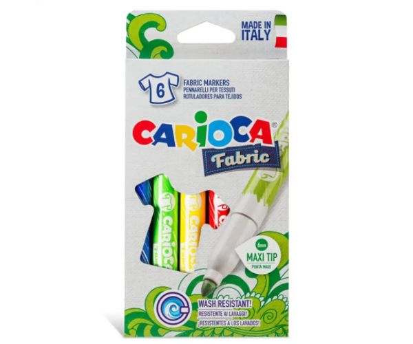 Set markere textil 6 bucăţi - Carioca