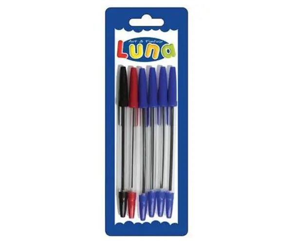 Luna: Set de pix 4 bucăți albastru, 1 bucată roșie, 1 bucată negru
