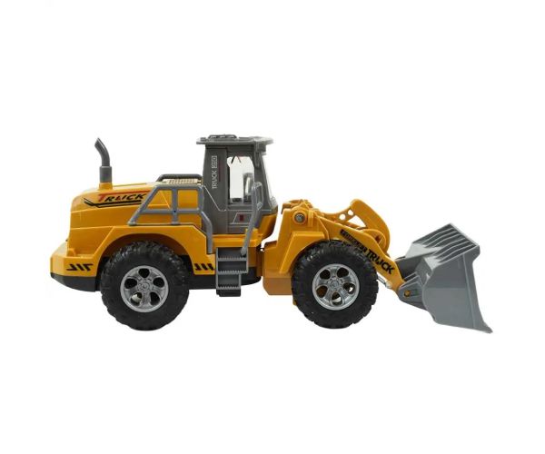 Mașină de lucru buldozer cu telecomandă RC cu efecte de lumină la scară 1/30 22cm