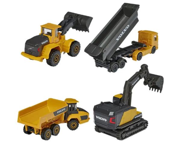 Majorette - Volvo Edition utilaje de construcții set de 4 bucăți - Simba Toys