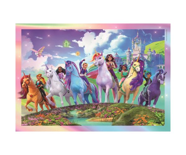 Academia Unicornului puzzle Supercolor de 104 piese - Clementoni