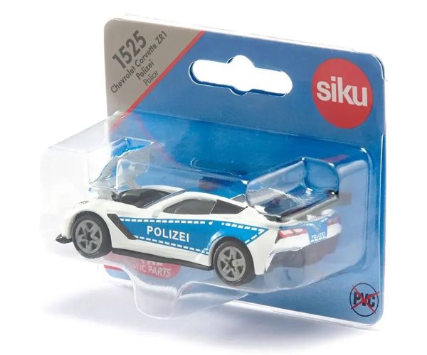 Mașinuță de jucărie SIKU Chevrolet Corvette ZR1 poliție 1/64