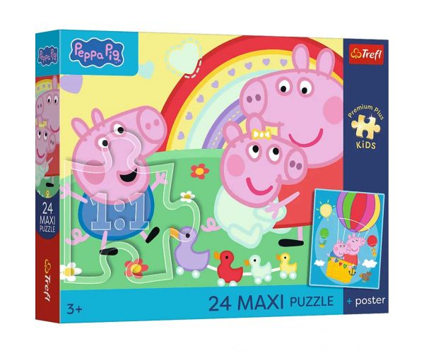Puzzle Maxi Peppa porcului 24 piese - Trefl