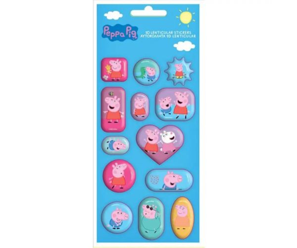 Peppa Pig 3D hologramă 13 bucăți set abțibild