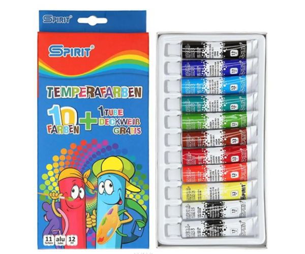 Set tempera colorată 11x12ml