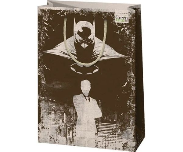 Green Grass Batman pungă cadou dimensiune medie premium 18x10x23cm