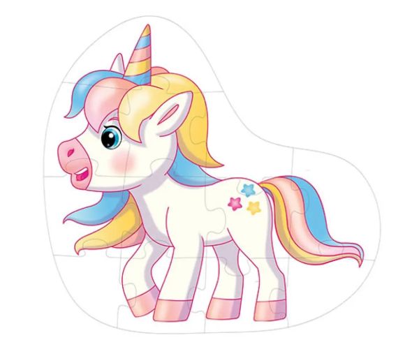 Unicorn puzzle uriaș de podea 12 bucăți