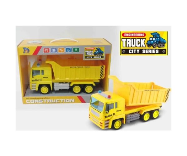 Camion model culoarea galbenă de 27cm