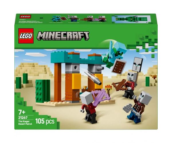 LEGO® Minecraft: Patrularea Illagerek în deșert (21267)
