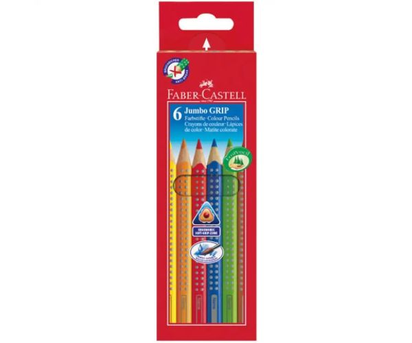 Jumbo creioane colorate de 6 bucăţi - Faber Castell
