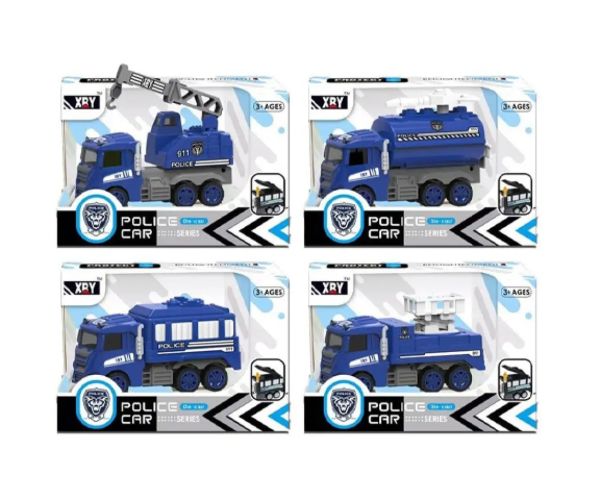 Camion de poliție alb-albastru mai multe variante