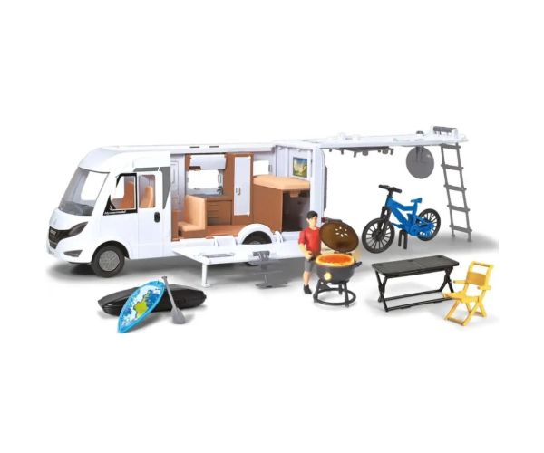 Hymer Camping Van autocaravană cu accesorii 30cm - Dickie Toys
