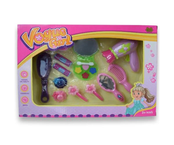 Vogue Girl: set de frumusețe din 13 piese cu agrafe, uscător de păr și accesorii