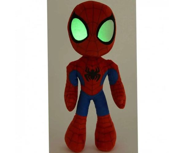 Marvel: Amazing Friends - Spider-Man Spidey jucărie de pluș ochi care strălucesc în întuneric 25 cm
