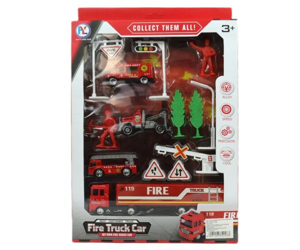 Fire Truck: Set de jucării camion de pompieri cu accesorii ​