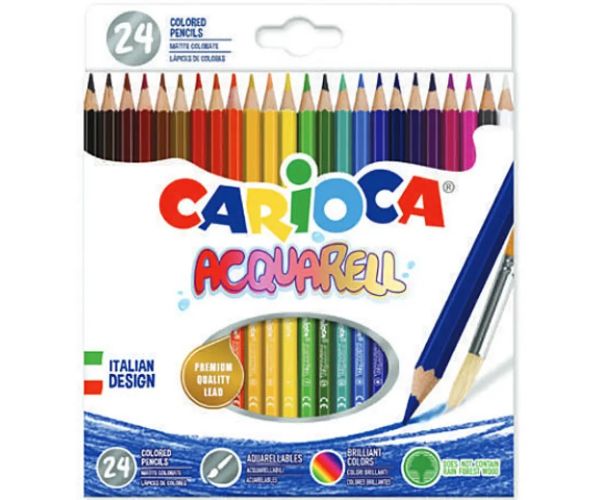 Carioca: Acquarell set creioane colorate 24 bucăţi