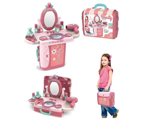 Pink 3in1 set de înfrumusețare transportabilă în valiză