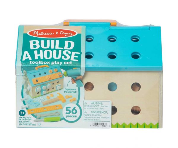 Melissa&Doug: Construiți o casă set de joc de 56 de piese - Spin Master