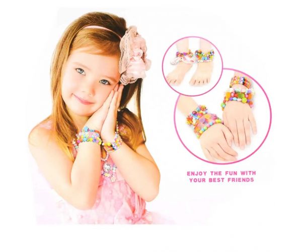 Creative StringBeads: Set de mărgele bijuterii cu peste 200 de mărgele colorate și pandantiv unicorn