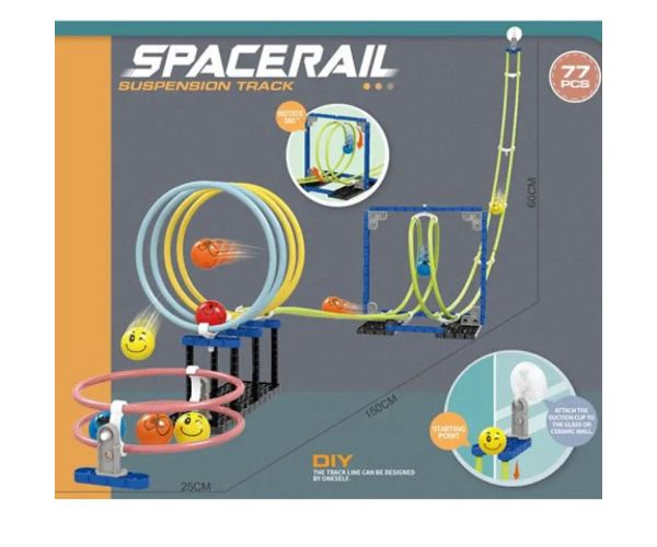 Specerail pistă de biluțe 77 de bucăți