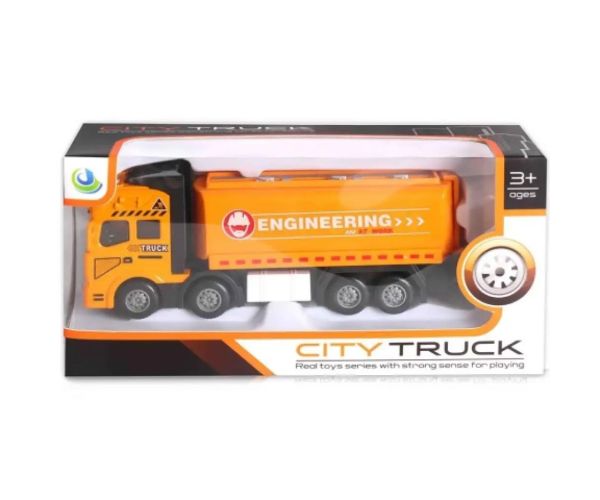 City Truck: model de camion metalic cu patru axe - lumină și sunet