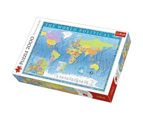 Harta Politică al Lumii puzzle 2000 bucăți - Trefl