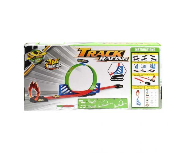 Track Racing 360° Super circuit de curse cu 1 mașină mică