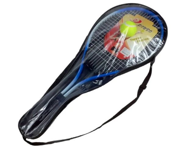 PinBo 63cm rachetă de tenis metalică cu minge de tenis in geanta de transport