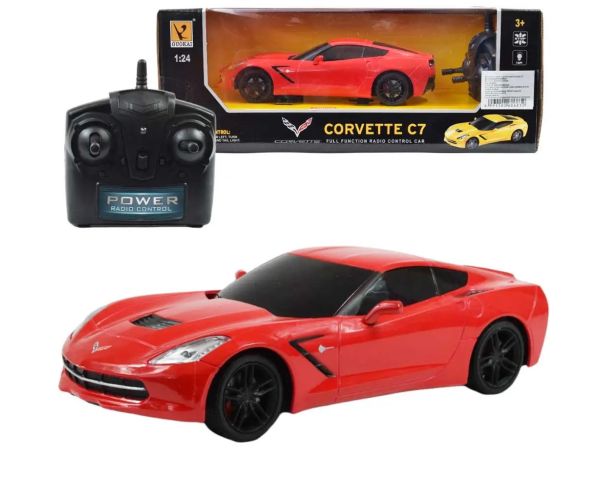 Chevrolet Corvette C7 cu telecomandă RC Scara 1/24 19cm in mai multe culori 1 bucată