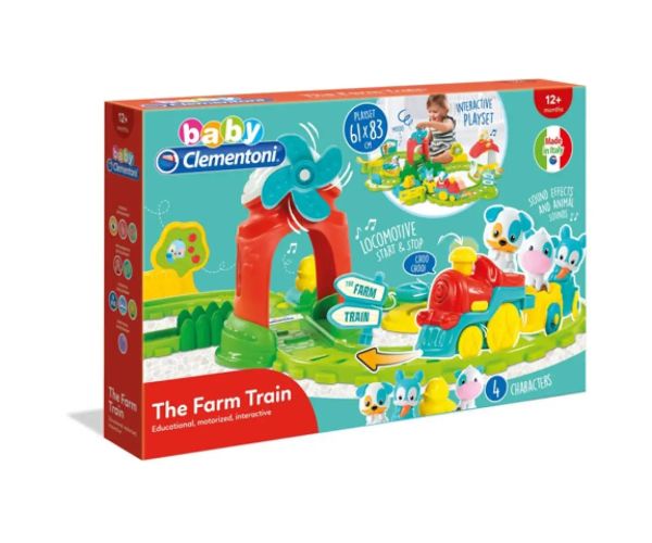 Baby trenuleț interactiv colorat set fermă cu accesorii