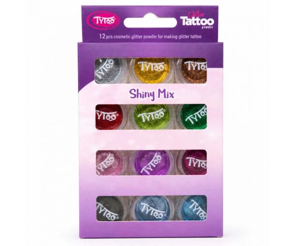 Tytoo: Shiny Mix – Set de sclipici strălucitor de 12 bucăți