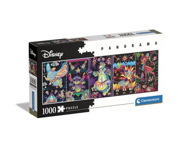 Disney Vintage colorat 1000 bucăți panoramă puzzle - Clementoni