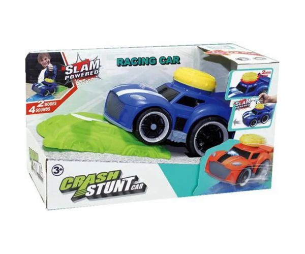 Slam Power vehicul de concurs culoarea albastră cu sunete