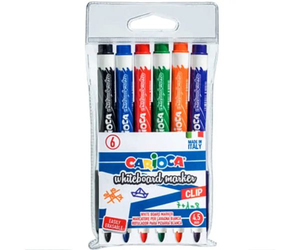 Carioca Whiteboard set marker pentru tablă 4,5mm 6 bucăţi