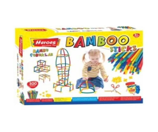 Heroes: Jucărie de construcție cu bețe de bambus 300buc