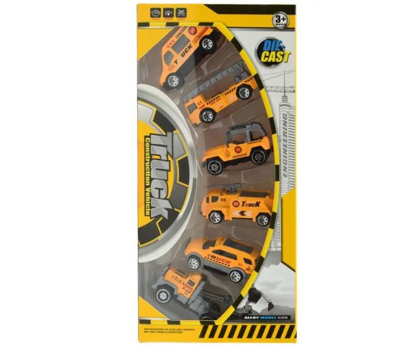 Truck Team: 6 bucăți set mașină industria constructiilor 1/64