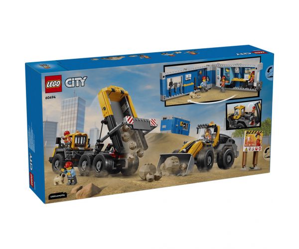 LEGO® City: Excavație și camion cu platformă basculantă (60494)