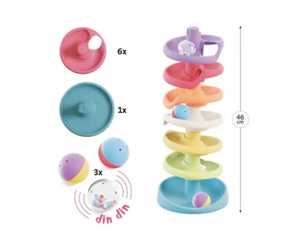 Quercetti: Play Eco Spirală baby turn pistă de biluțe