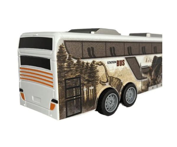 Telecomandă RC Jurassic City Autobuz cu lumină 27MHz 1/32 scară 25cm